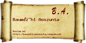 Baumöhl Asszunta névjegykártya